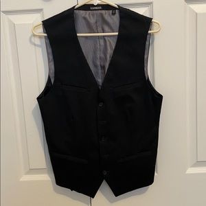 Express Suit Vest men’s small. BLACK.